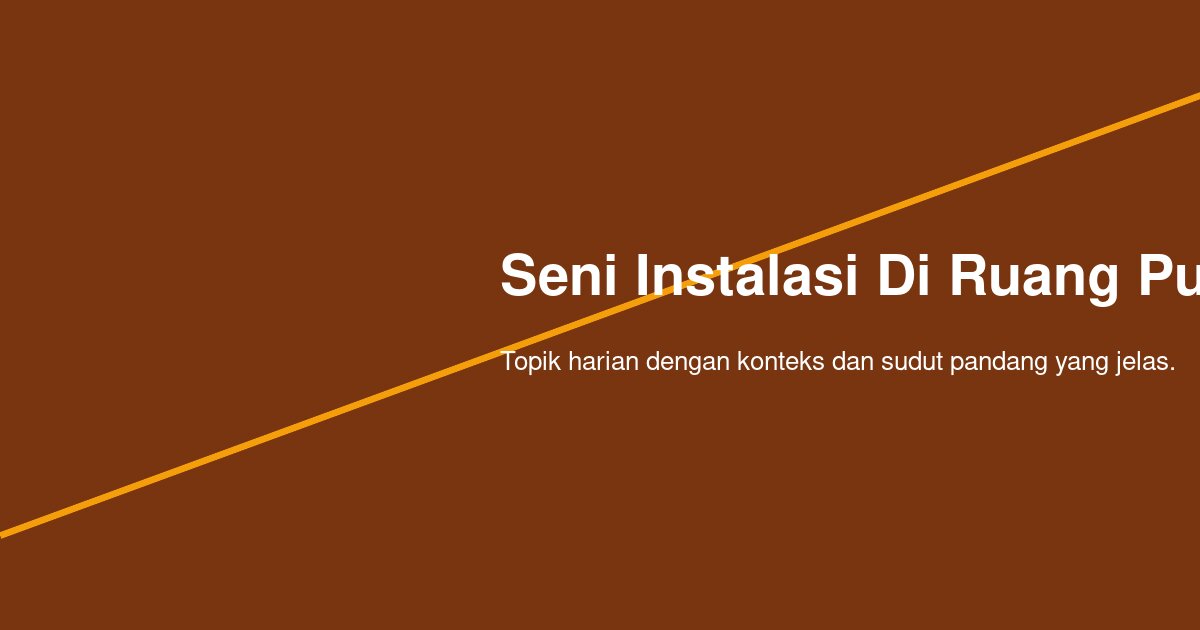 A009, Menyaksikan Ruang Publik Bernapas Lewat Seni Instalasi
